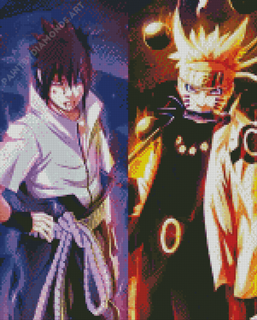 Naruto Vs Sasuke Evil Anime Diamond Painting