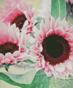 Pink Sunflowers Diamond Painting