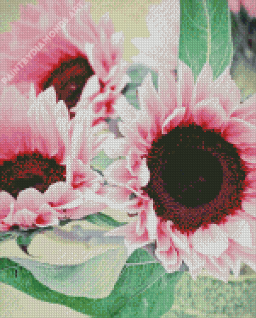 Pink Sunflowers Diamond Painting