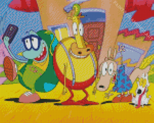 Rockos Modern Life Characters Diamond Painting