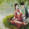 Romantic Chinese Lovers Diamond Painting