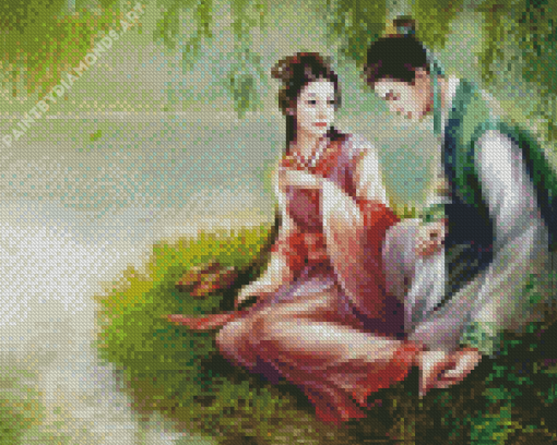 Romantic Chinese Lovers Diamond Painting