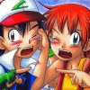 Anime Pokemon Misty And Ash Characters Diamond Painting