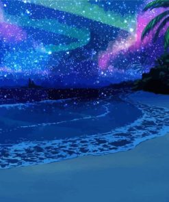 Beach Fantasy Starry Sky At Night Diamond Painting