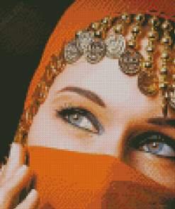 Beautiful Arab Girl Eyes Diamond Painting