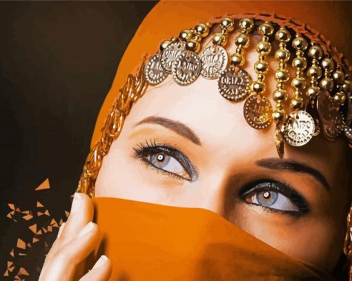 Beautiful Arab Girl Eyes Diamond Painting