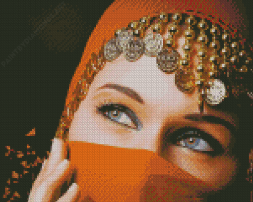 Beautiful Arab Girl Eyes Diamond Painting