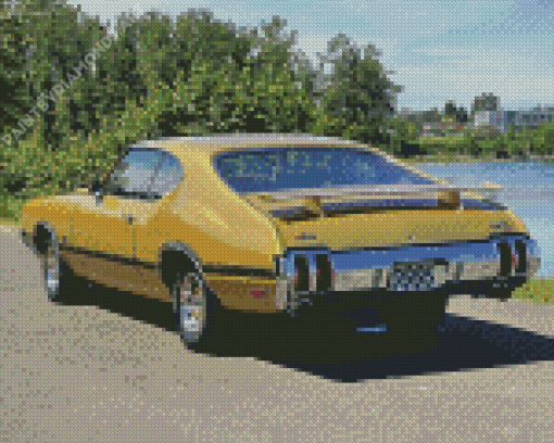 Beige Oldsmobile 442 Diamond Painting