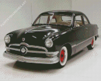 Black 1950 Ford Car Diamond Painting