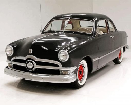 Black 1950 Ford Car Diamond Painting