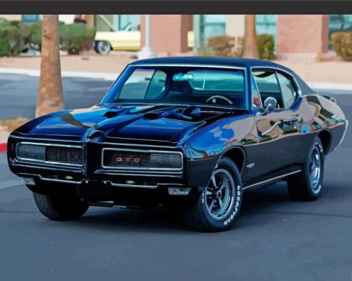 Black 1968 GTO Diamond Painting