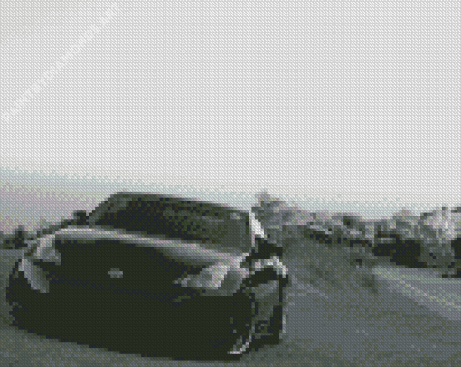 Black And White Nissan 350Z Diamond Painting