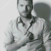 Black And White Sam Worthington Actor Diamond Painting