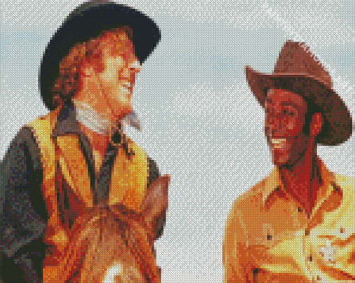 Blazing Saddles Jim And Bart Diamond Painting