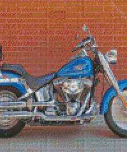 Blue Cruiser Motorcycle Diamond Painting
