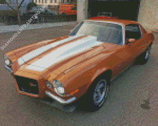 Brown 1970 Chevy Camaro Diamond Painting