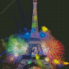 Eiffel Tower Light Fireworks Diamond Painting