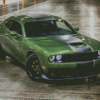 Green Dodge Challenger Scat Diamond Painting