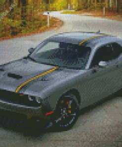 Grey Dodge Challenger Scat Diamond Painting