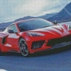 Red C8 Corvette Car Diamond Painting