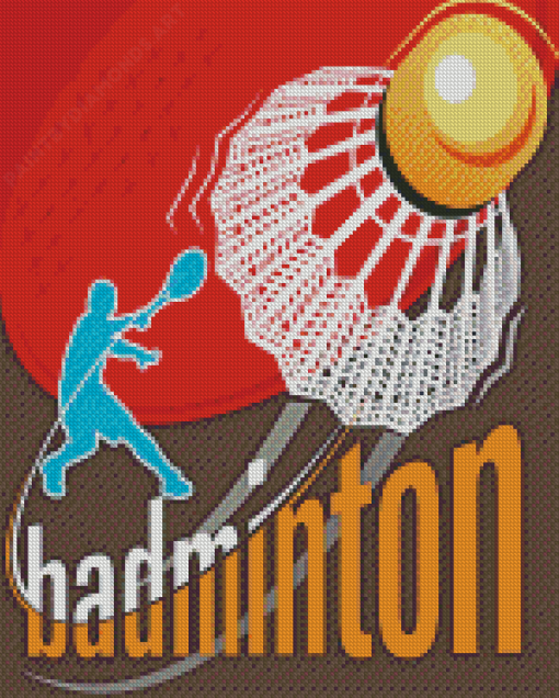 Badminton Sport Poster Diamond Painting