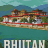 Bhutan Travel Poster Diamond Painting