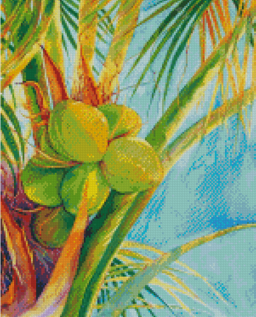 Fresh Coconut Tree Diamond Painting