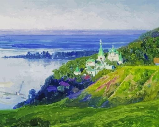 Monastery Over The River Polenov Diamond Painting