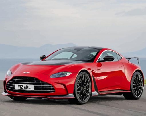 Red Aston Martin Vantage Diamond Painting