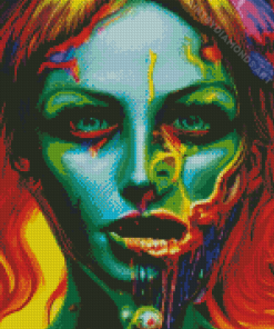 Scary Psychedelic Woman Diamond Painting