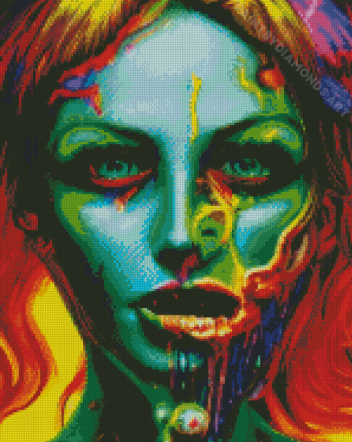 Scary Psychedelic Woman Diamond Painting