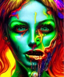 Scary Psychedelic Woman Diamond Painting