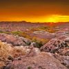 Beautiful Sunset In Badlands National Park Diamond Painting