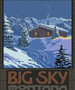 Big Sky Montana Poster Diamond Painitng