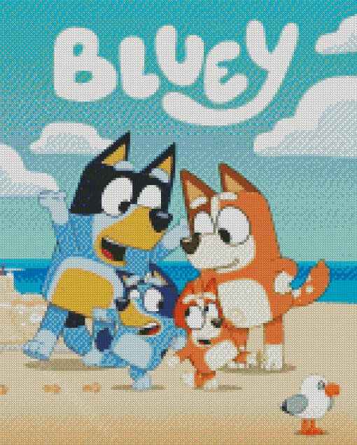 Bingo And Bluey Animation Diamond Painting