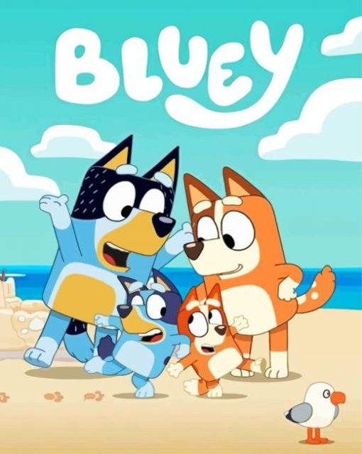 Bingo And Bluey Animation Diamond Painting