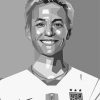 Black And White Megan Rapinoe Diamond Painting