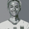 Black And White Megan Rapinoe Diamond Painting