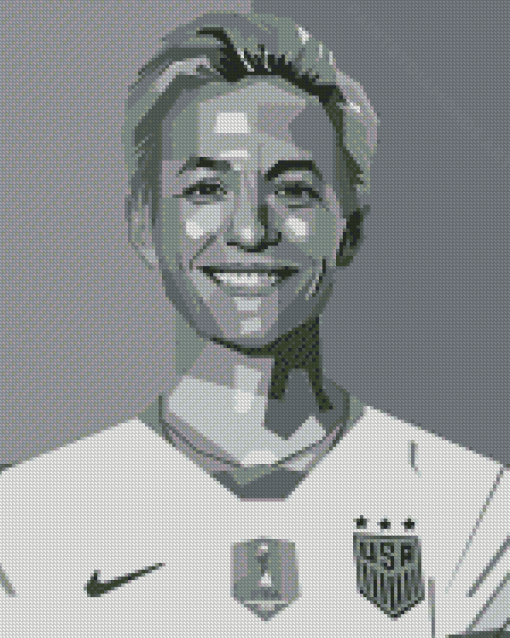 Black And White Megan Rapinoe Diamond Painting