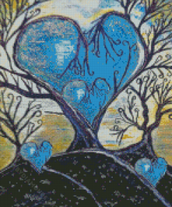 Blue Heart Diamond Painting