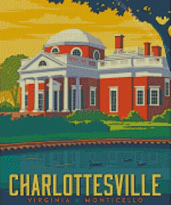 Charlottesville Monticello Virginia Poster Diamond Painting
