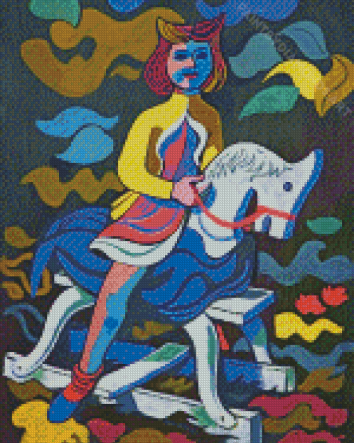 Children On Horse Art Diamond Painting