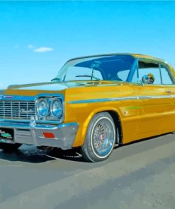 Classic Gold 64 Imapala Car Diamond Painting
