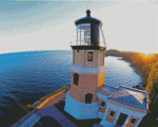 Close Up Split Rock Lighthouse Diamond Painting