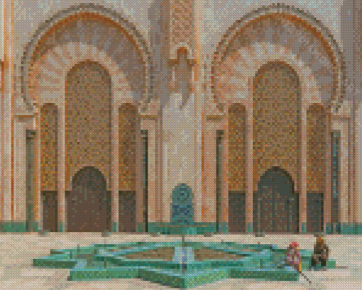 Hassan II Mosque Gates In Casablanca City Diamond Painting