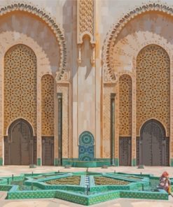 Hassan II Mosque Gates In Casablanca City Diamond Painting