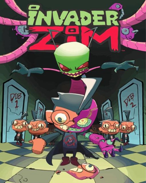 Invasor Zim American Animated Serie Diamond Painting