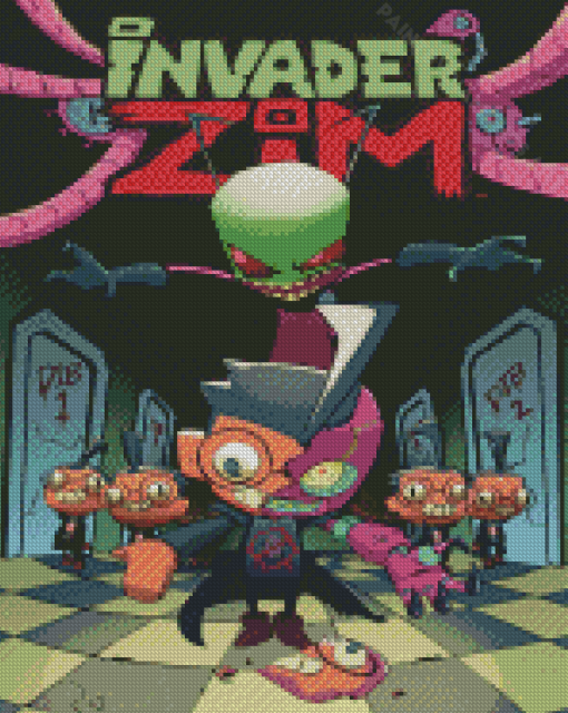 Invasor Zim American Animated Serie Diamond Painting