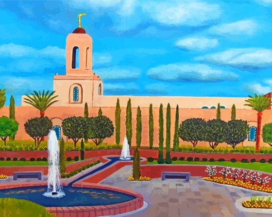 LDS Newport Beach Temple Diamond Painting