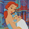 Modern Disney Princess Belle With Her Baby Diamond Painting